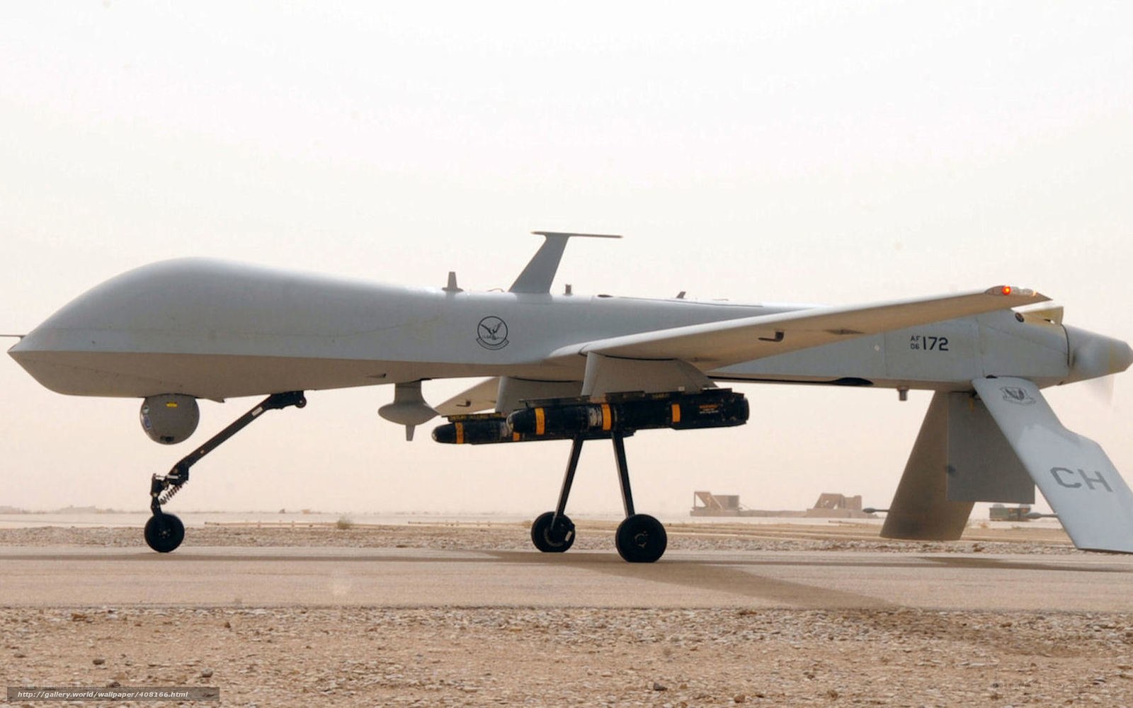 Military drone on tarmac