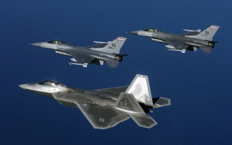 Military Fighter Jets — Blue