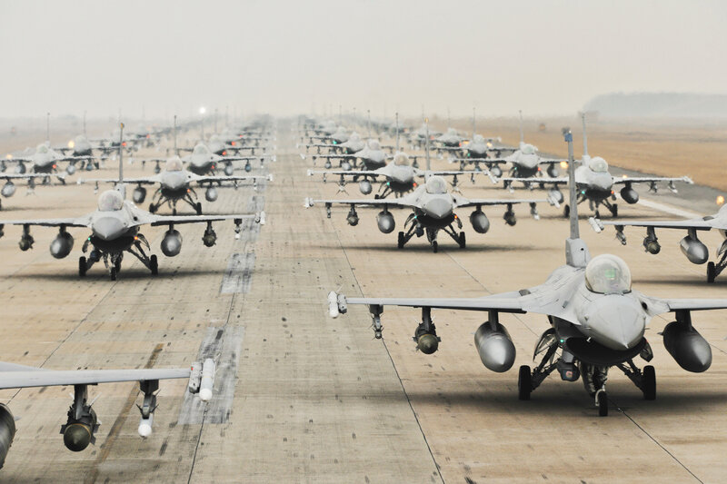 Military Fighter Jets — Gray, Dramatic, Morning, Photograph
