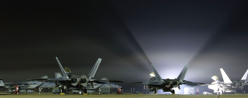 Military Fighter Jets — Gray, Dramatic, Night