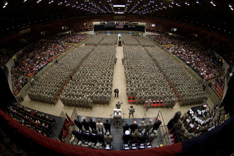 Military graduation ceremony