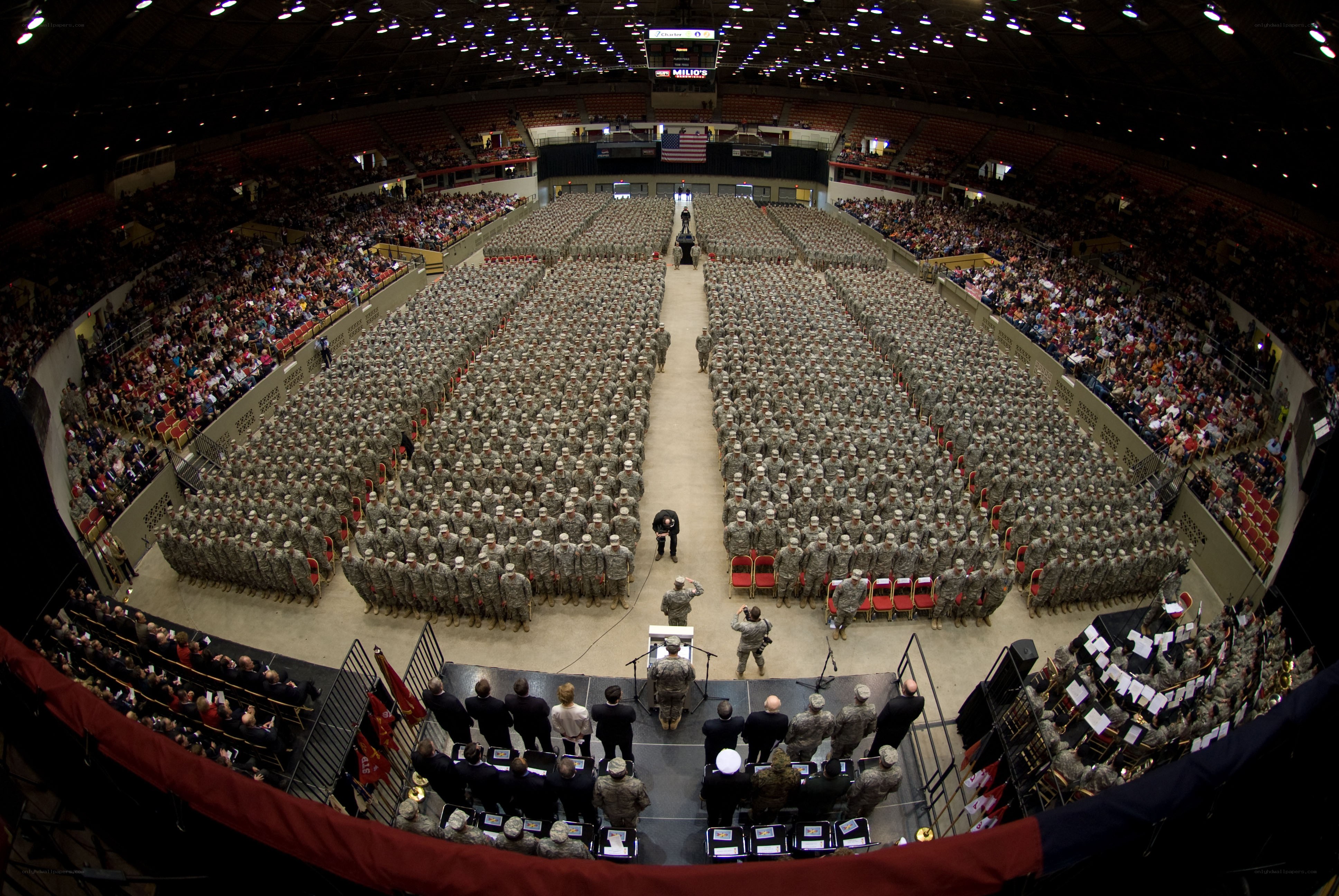 Military graduation ceremony
