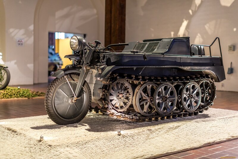 Military Half-track Vehicle — Black, Neutral