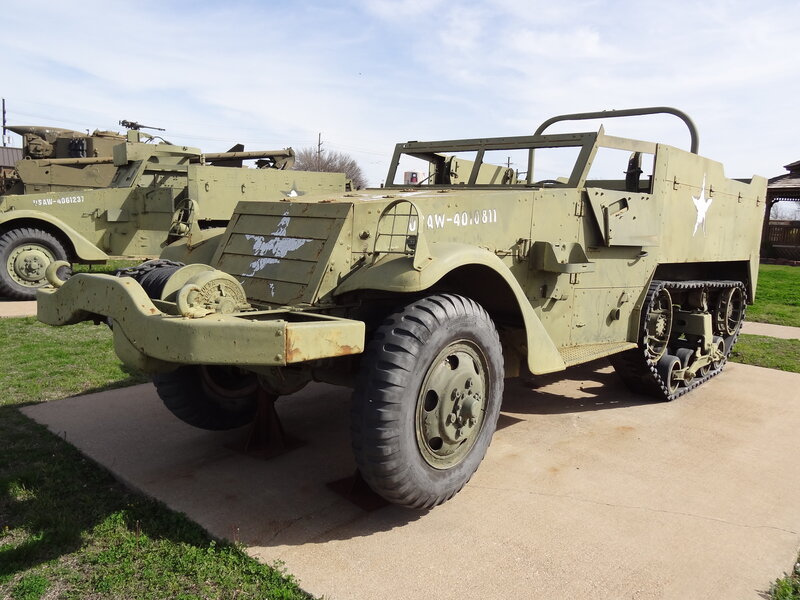 Military Half-track Vehicle — Olive Green