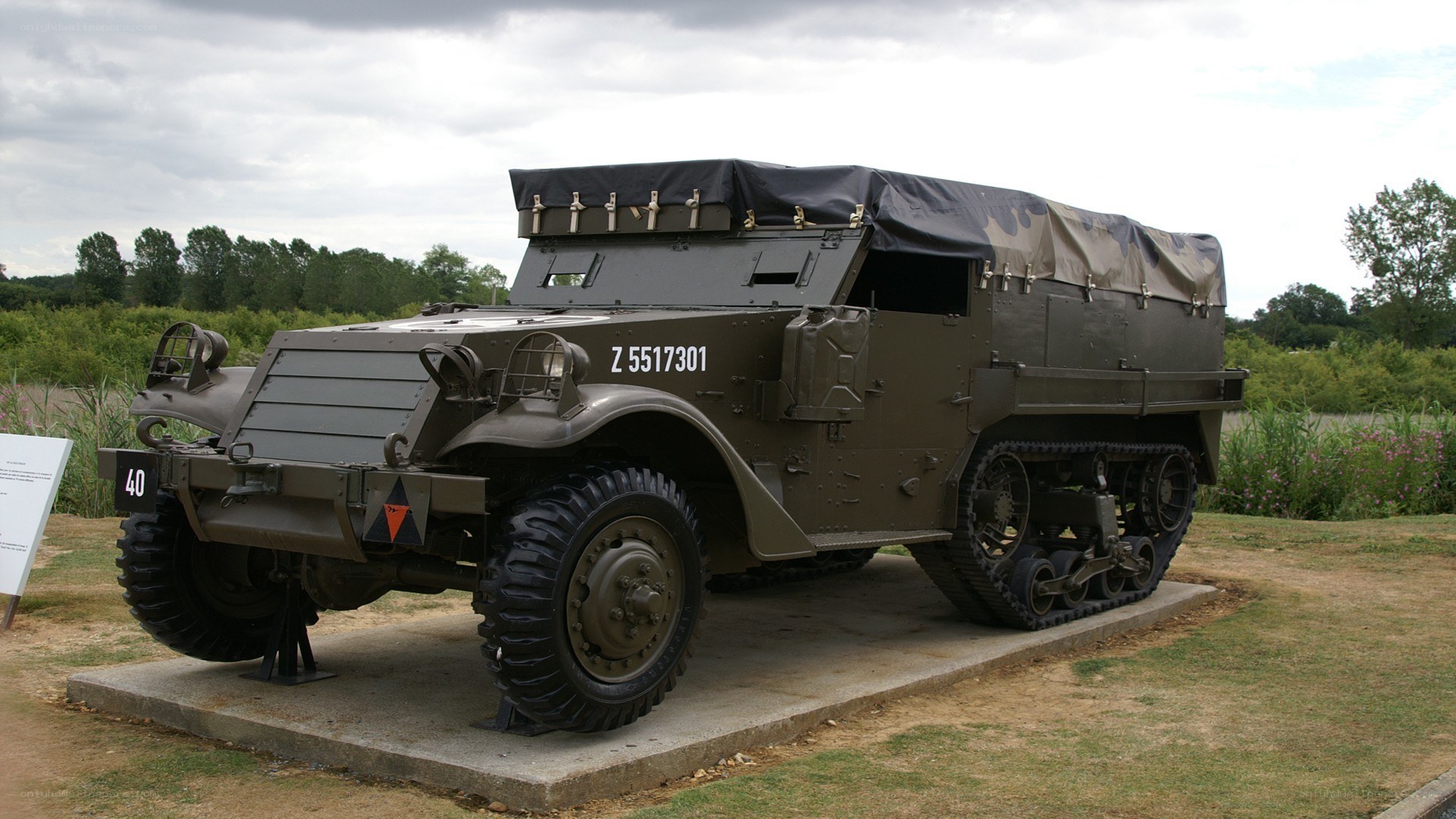 military half-track vehicle