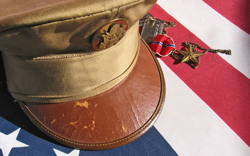 Military Hat and Medals