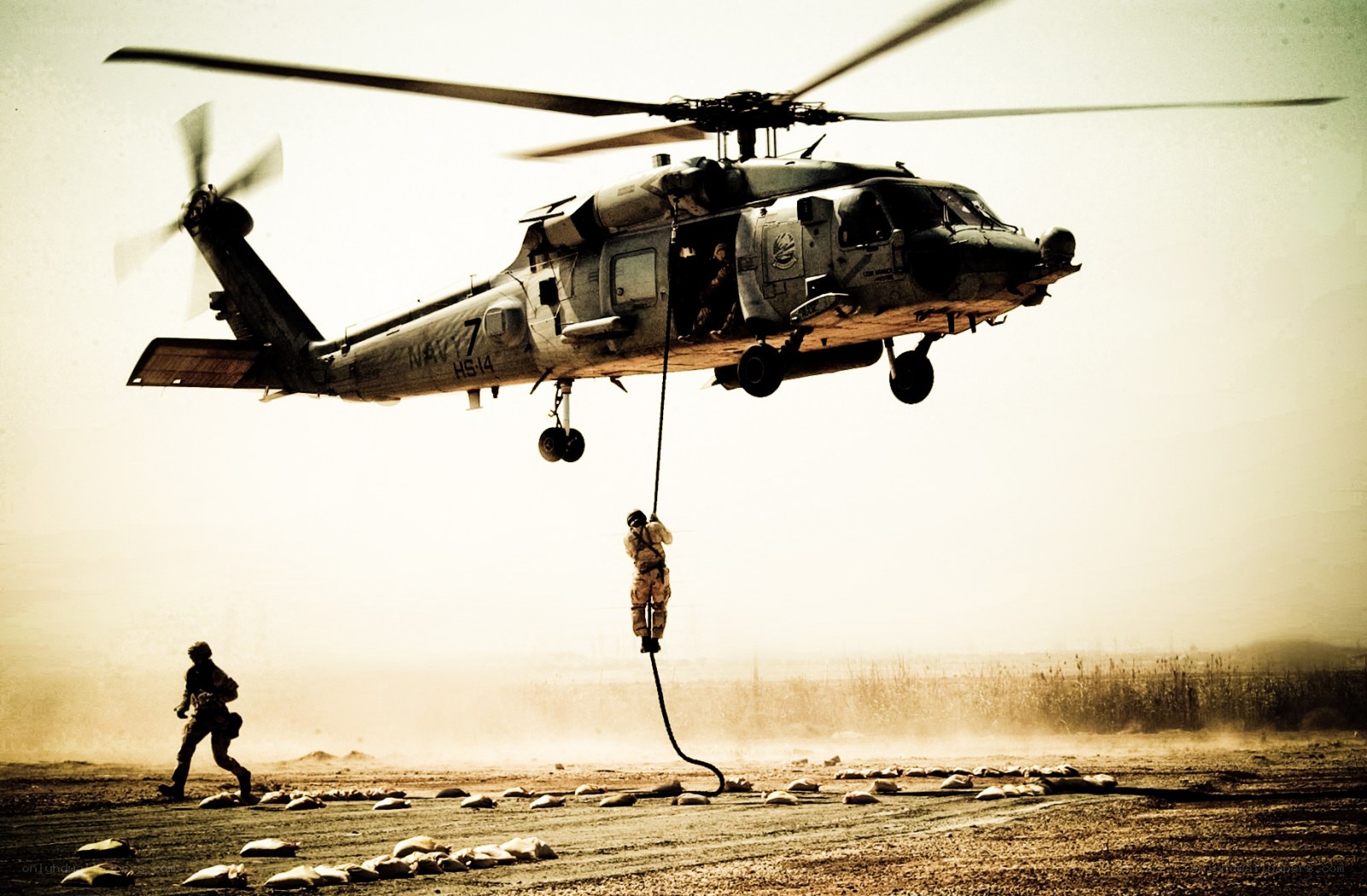Military helicopter extraction