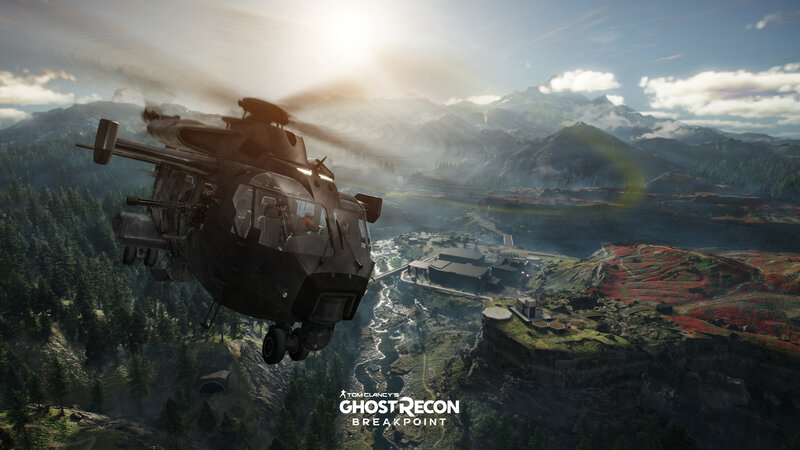 Military Helicopter Flying — Green