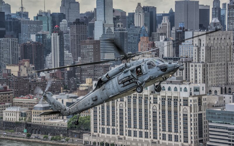 Military Helicopter Flying
