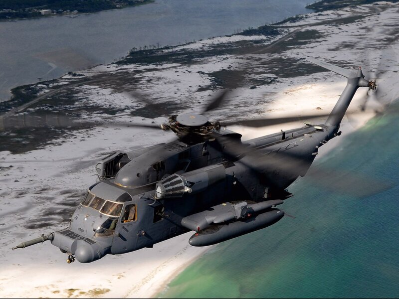 Military Helicopter — Gray, Dramatic, Afternoon