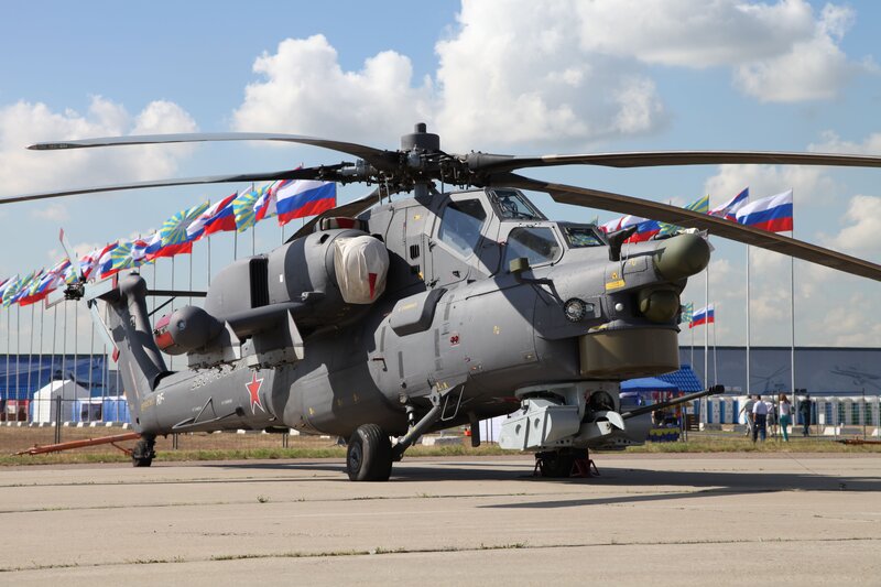 Military Helicopter — Gray, Outdoor, Afternoon