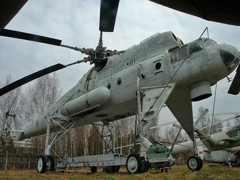 Military Helicopter — Gray, Overcast, Autumn
