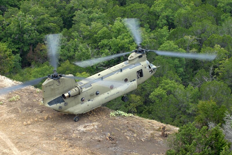 Military Helicopter — Green, Active