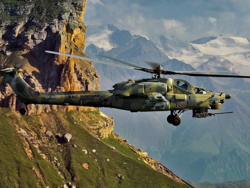Military Helicopter — Green, Dramatic, Afternoon, Photograph