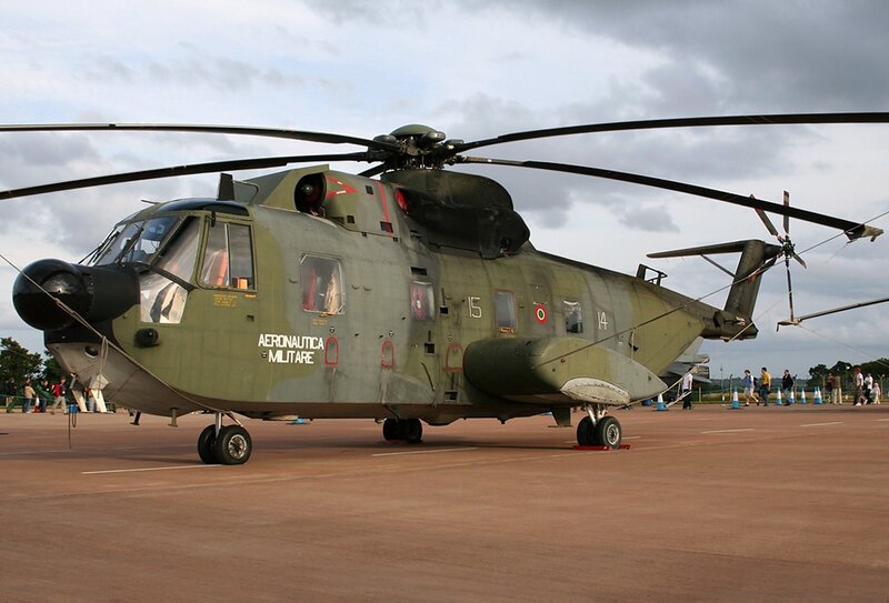 Military Helicopter — Green, Neutral, Afternoon, Photograph, People, Cones
