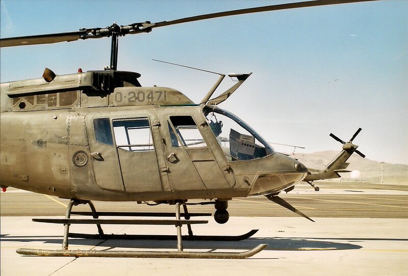 Military Helicopter — Green, Neutral, Afternoon