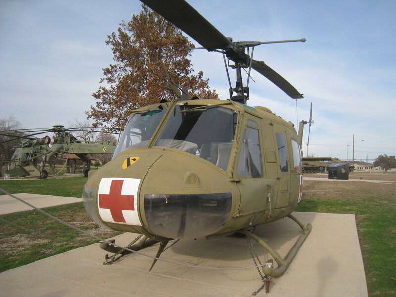 Military Helicopter — Green, Outdoor, Autumn