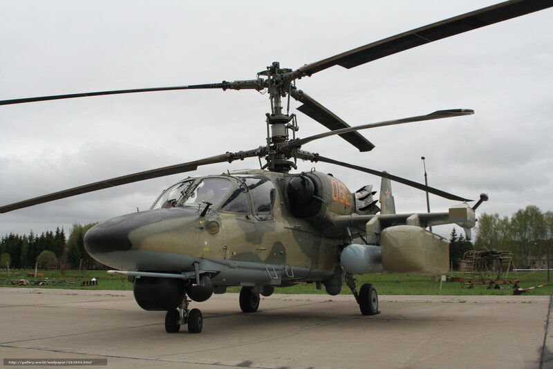 Military Helicopter — Green, Overcast, Morning