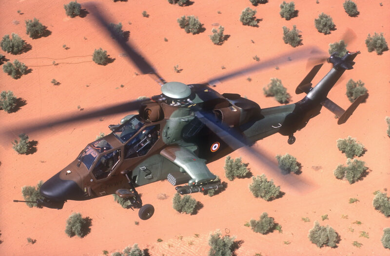 Military Helicopter in Desert — Green