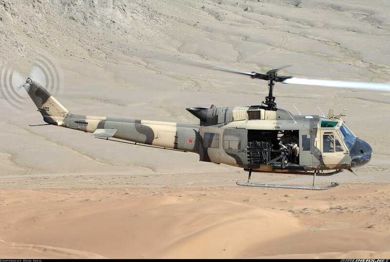 Military Helicopter in Desert — Tan