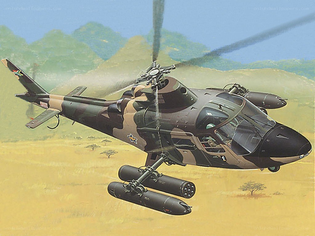 military helicopter in flight