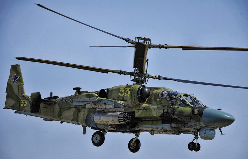 Military Helicopter in Flight — Green, Dramatic, Afternoon, Photograph, Rotor Blades, Pilot
