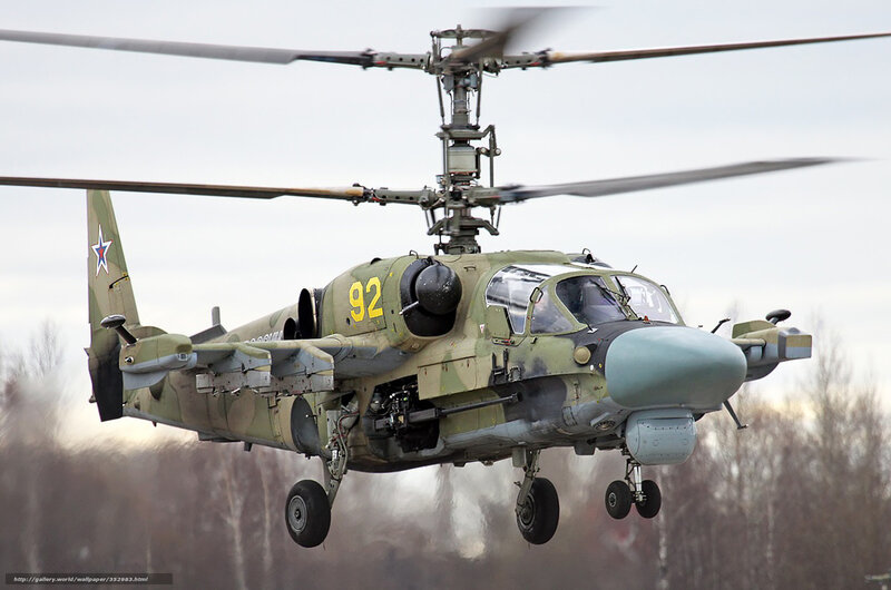 Military Helicopter in Flight — Green, Dramatic, Photograph, Rotor Blades, Camouflage