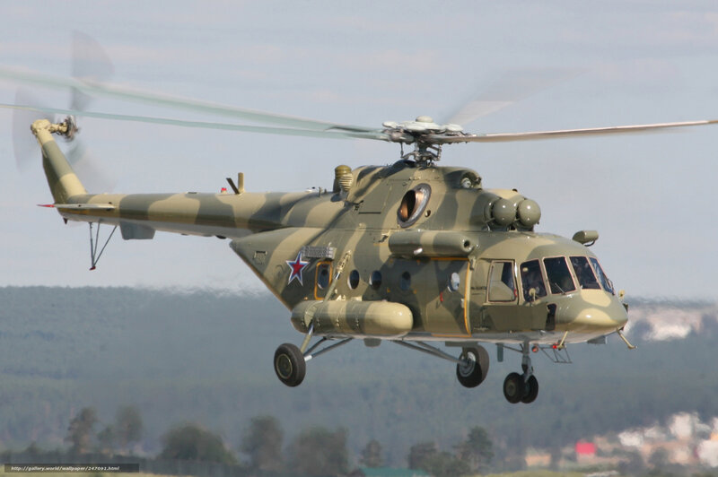 Military Helicopter in Flight — Green, Dynamic, Afternoon, Photograph, Camouflage