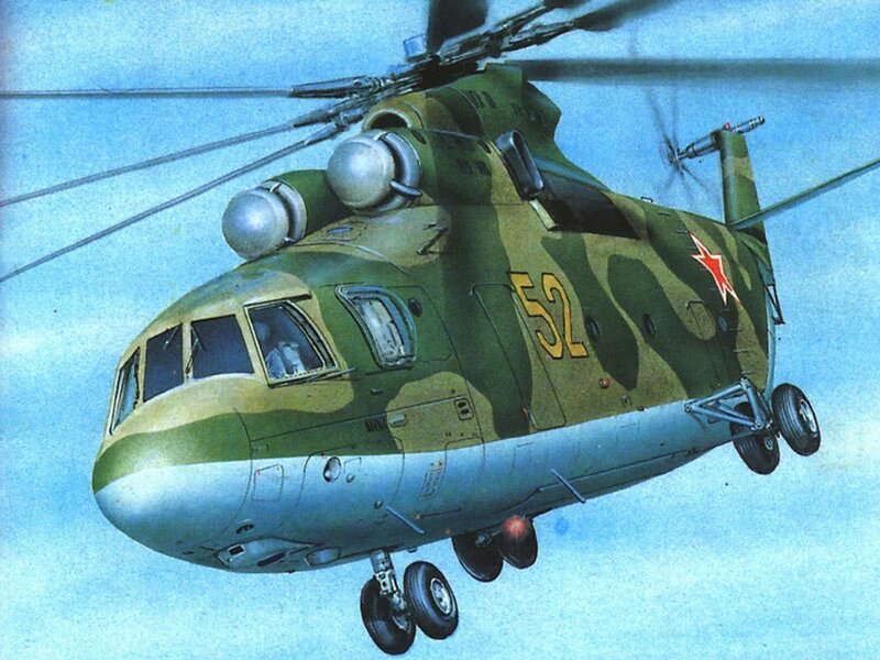 Military Helicopter in Flight — Green, Dynamic, Illustration