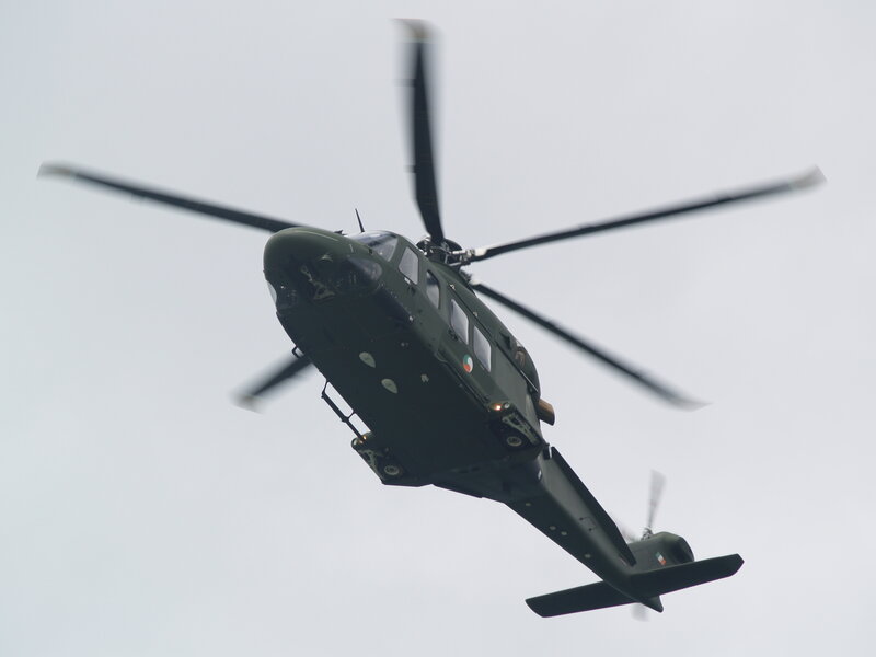 Military Helicopter in Flight — Neutral