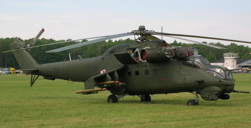 Military Helicopter on Grass — Green, Neutral