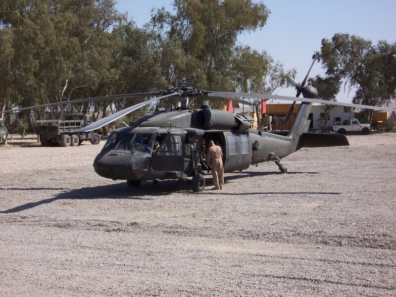 Military Helicopter on Ground