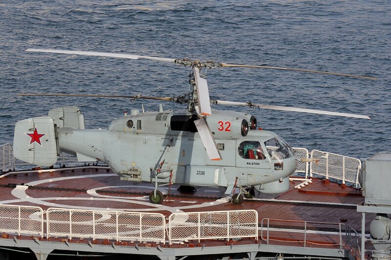 Military Helicopter on Ship