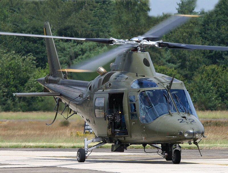 Military helicopter on tarmac