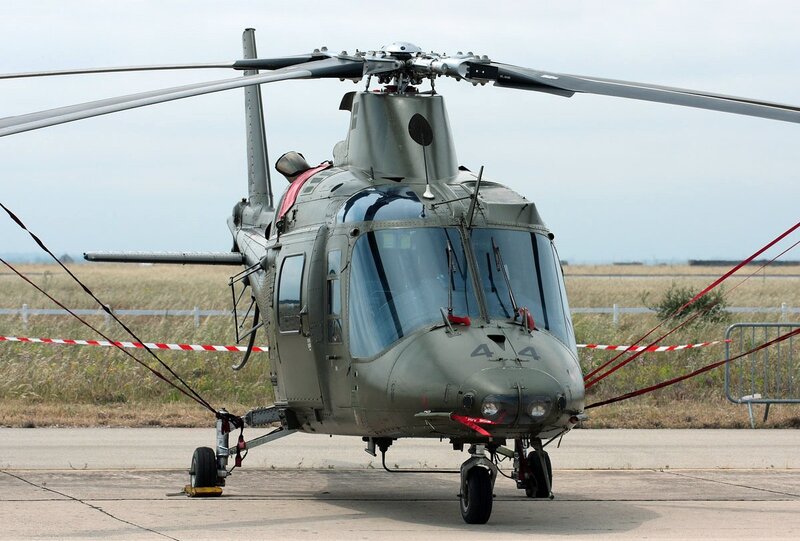 Military helicopter on tarmac