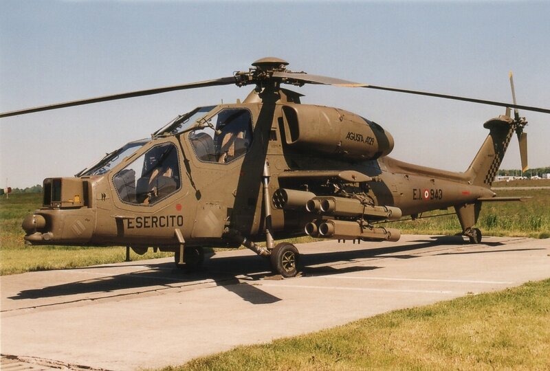 Military helicopter on tarmac