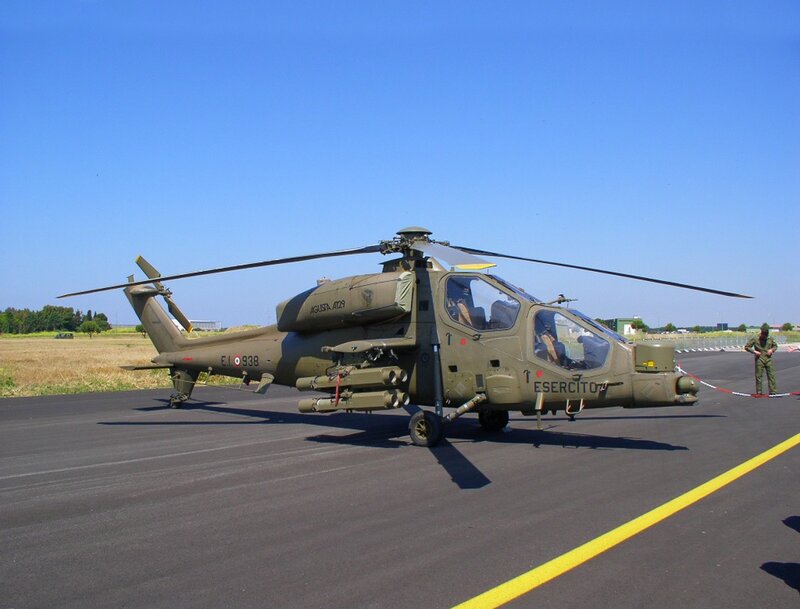 Military helicopter on tarmac