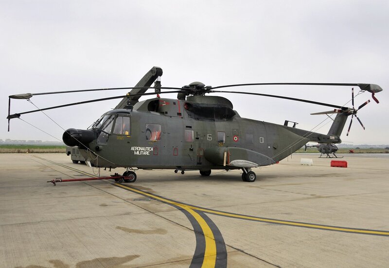 Military helicopter on tarmac