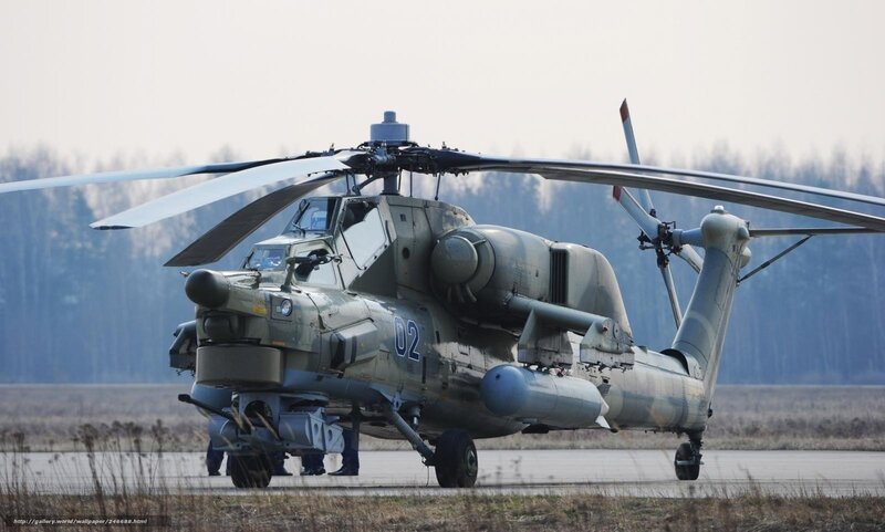 Military helicopter on tarmac