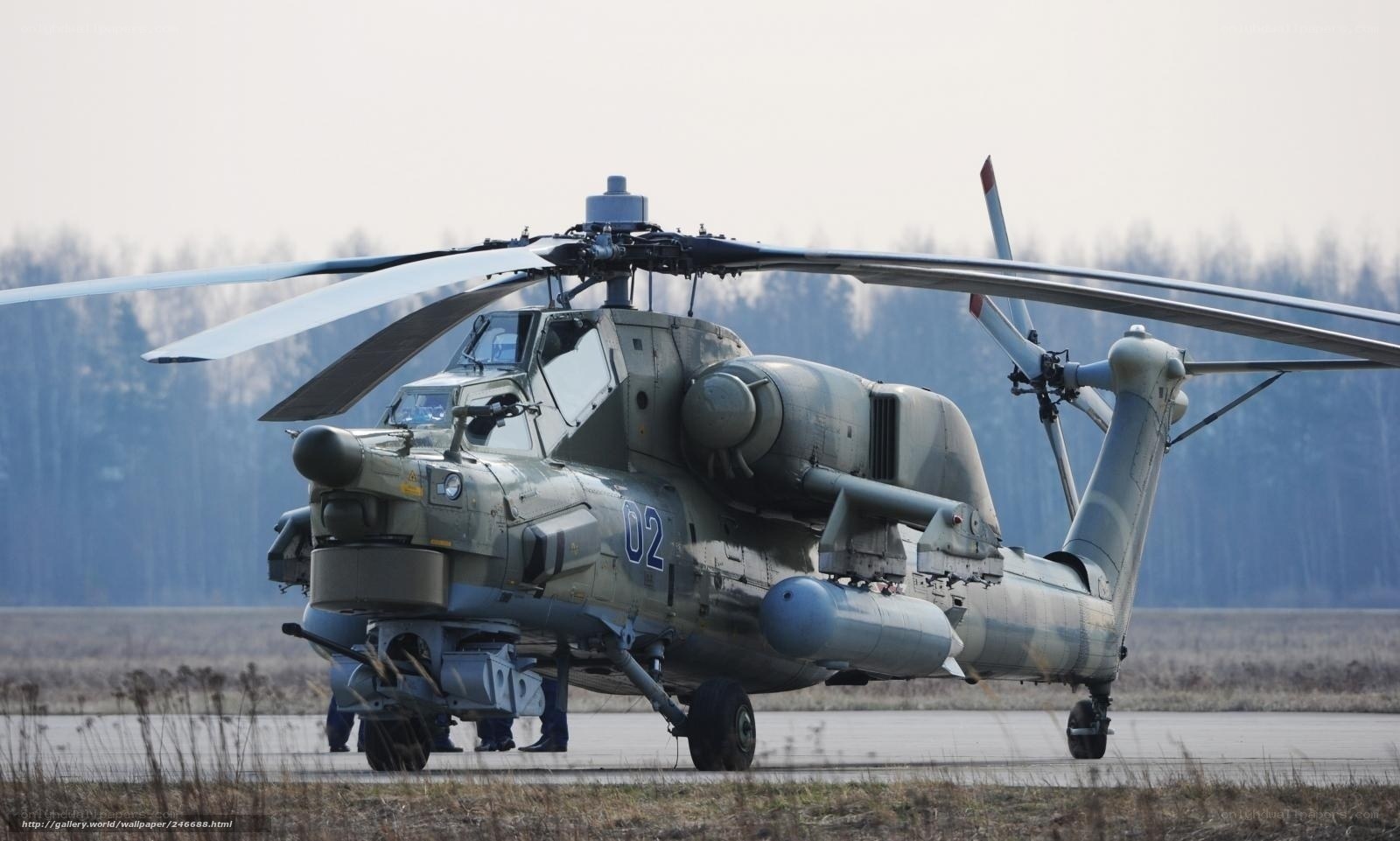Military helicopter on tarmac