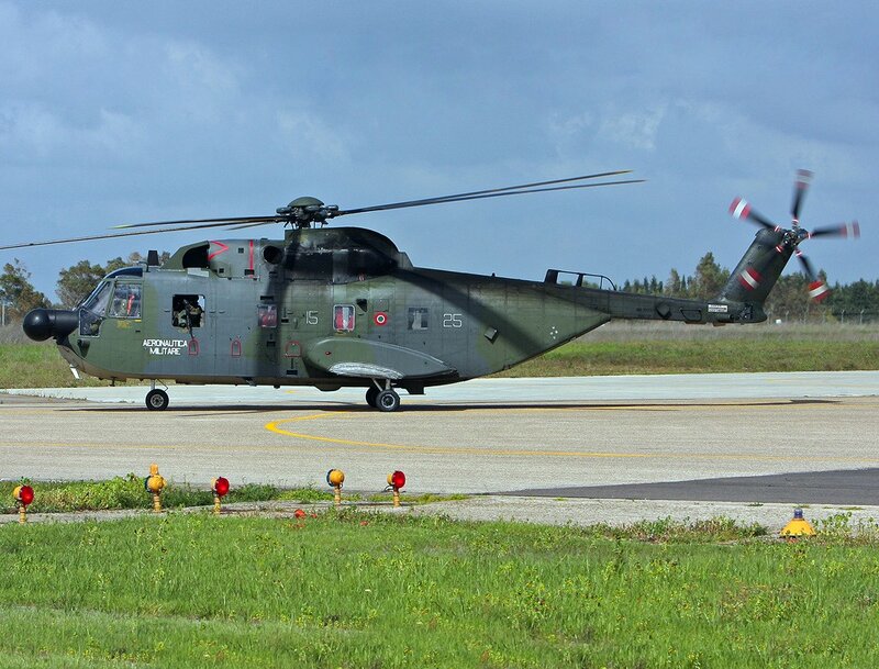 Military helicopter on tarmac