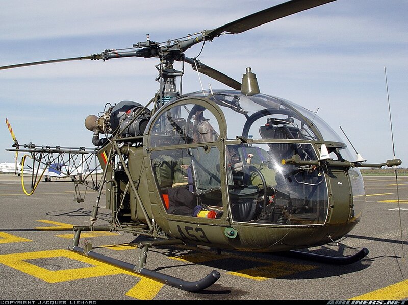 Military helicopter on tarmac