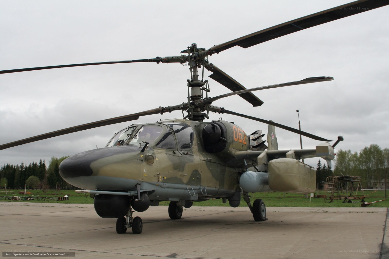 Military helicopter on tarmac