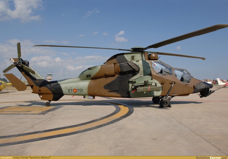 Military Helicopter on Tarmac — Brown, Calm