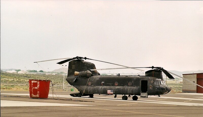 Military Helicopter on Tarmac — Gray, Neutral
