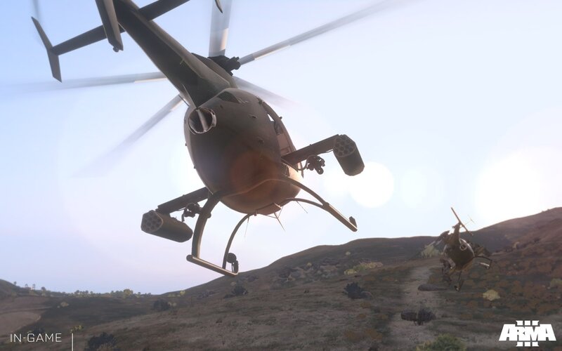 Military Helicopters in Flight — Brown, Dramatic, Afternoon, 3d Render