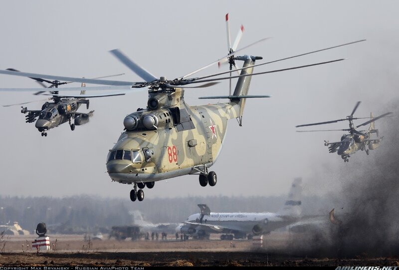 Military Helicopters in Flight — Gray, Dramatic, Afternoon, Photograph, Airfield