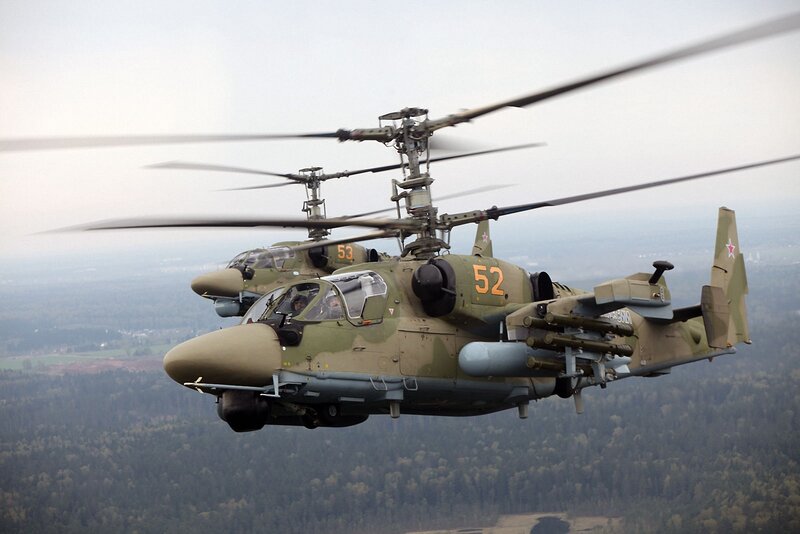 Military Helicopters in Flight — Green, Aerial
