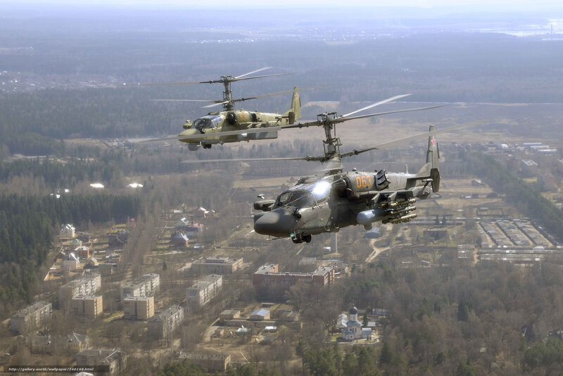 Military Helicopters in Flight — Green, Dramatic, Afternoon, Photograph, Town