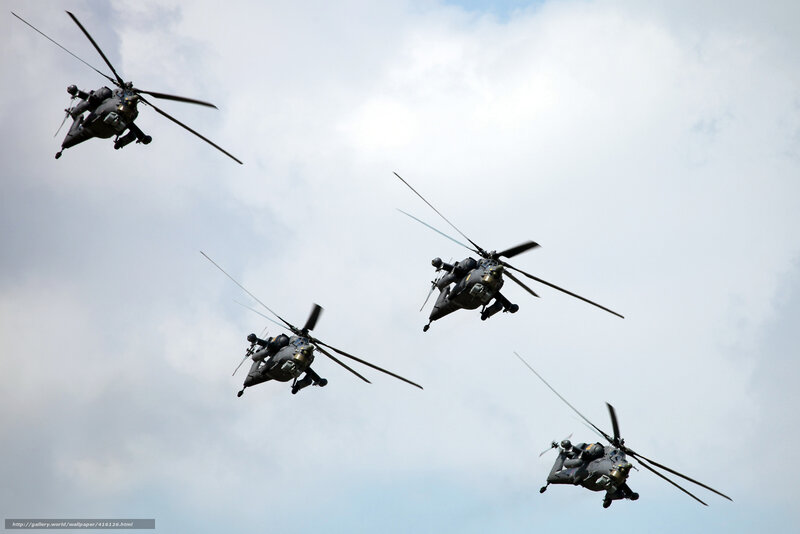 Military Helicopters in Formation — Gray, Dramatic, Afternoon